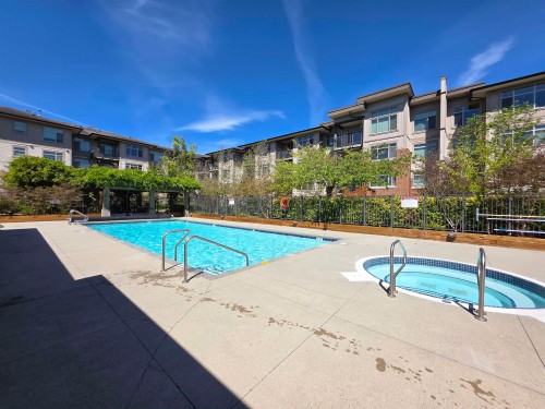 312-9299 Tomicki Avenue, Richmond, BC - Outdoor With In Ground Pool With Backyard