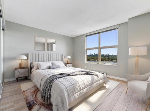 702-328 Clarkson Street, New Westminster, BC - Indoor Photo Showing Bedroom