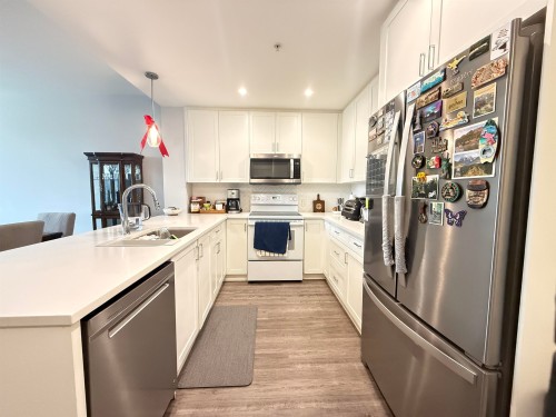 4413-2180 Kelly Avenue, Port Coquitlam, BC - Indoor Photo Showing Kitchen With Stainless Steel Kitchen With Double Sink