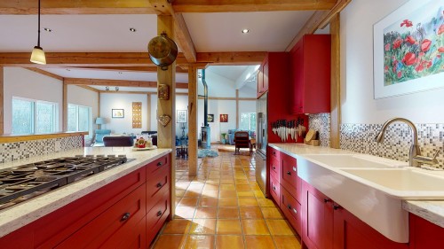 12899 Sunshine Coast Highway, Madeira Park, BC - Indoor Photo Showing Kitchen With Double Sink