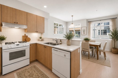 3265 Clermont Mews, Vancouver, BC - Indoor Photo Showing Kitchen With Double Sink