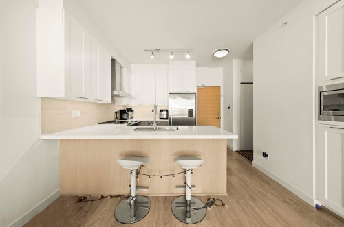 412-611 Regan Avenue, Coquitlam, BC - Indoor Photo Showing Kitchen With Double Sink With Upgraded Kitchen