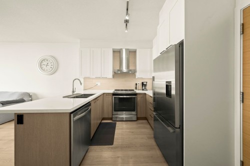 412-611 Regan Avenue, Coquitlam, BC - Indoor Photo Showing Kitchen With Double Sink With Upgraded Kitchen