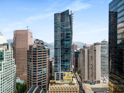2301-667 Howe Street, Vancouver, BC - Outdoor With Facade