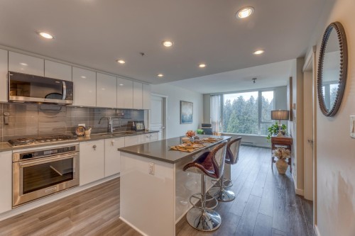1004-3100 Windsor Gate, Coquitlam, BC - Indoor Photo Showing Kitchen With Upgraded Kitchen