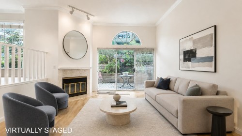 2387 Quayside Court, Vancouver, BC - Indoor Photo Showing Living Room With Fireplace