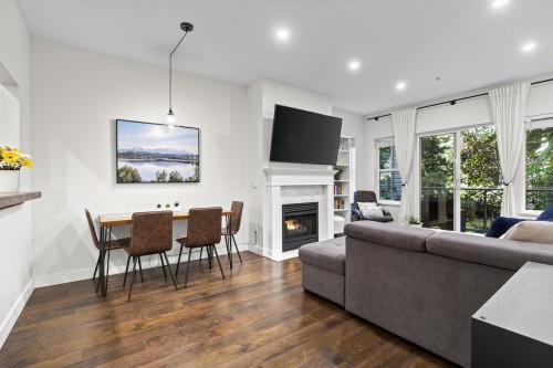 106-4745 54A Street, Delta, BC - Indoor Photo Showing Living Room With Fireplace