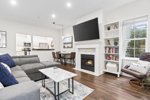 106-4745 54A Street, Delta, BC - Indoor Photo Showing Living Room With Fireplace