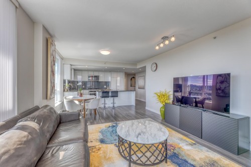 2203-3096 Windsor Gate, Coquitlam, BC - Indoor Photo Showing Living Room