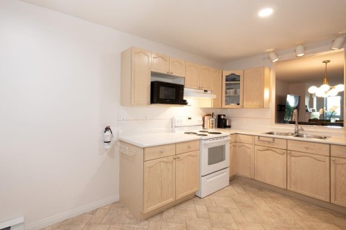112-4955 River Road, Delta, BC - Indoor Photo Showing Kitchen With Double Sink