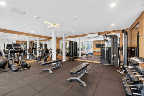 103-707 Como Lake Avenue, Coquitlam, BC - Indoor Photo Showing Gym Room