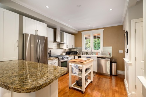 3244 1St Avenue W, Vancouver, BC - Indoor Photo Showing Kitchen With Upgraded Kitchen
