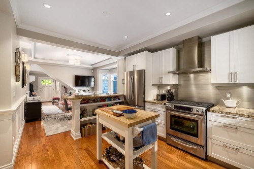 3244 1St Avenue W, Vancouver, BC - Indoor Photo Showing Kitchen With Upgraded Kitchen