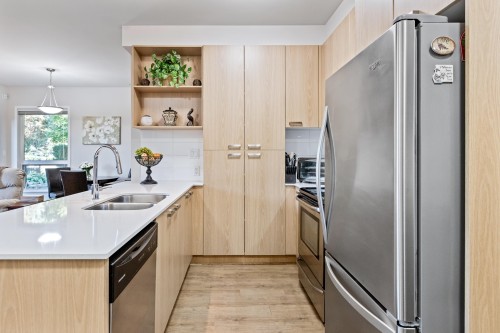 108-20331 Dewdney Trunk Rd, Maple Ridge, BC - Indoor Photo Showing Kitchen With Double Sink With Upgraded Kitchen