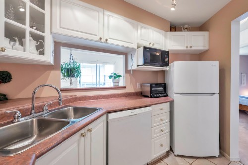 206-245 St. Davids Avenue, North Vancouver, BC - Indoor Photo Showing Kitchen With Double Sink