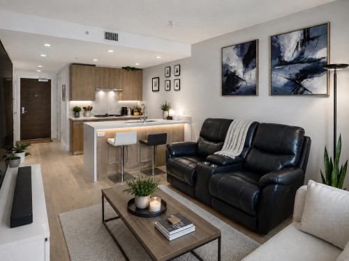 902-1210 27Th Street E, North Vancouver, BC - Indoor Photo Showing Living Room
