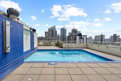 203-1250 Burnaby Street, Vancouver, BC - Outdoor With In Ground Pool
