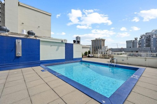 203-1250 Burnaby Street, Vancouver, BC - Outdoor With In Ground Pool