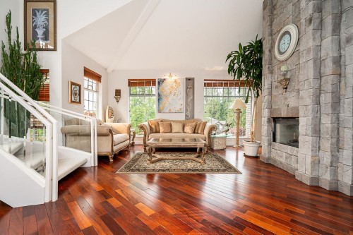 1496 Johnson Street, Coquitlam, BC - Indoor Photo Showing Living Room With Fireplace
