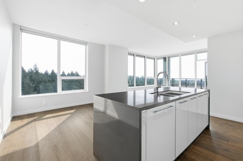 1908-3487 Binning Road, Vancouver, BC - Indoor Photo Showing Kitchen With Double Sink