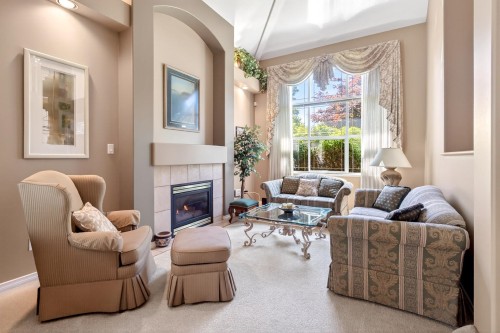 1437 Lambert Way, Coquitlam, BC - Indoor Photo Showing Living Room With Fireplace