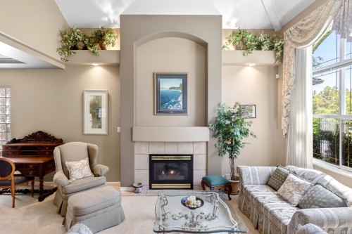 1437 Lambert Way, Coquitlam, BC - Indoor Photo Showing Living Room With Fireplace