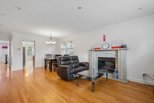 3795 Fleming Street, Vancouver, BC - Indoor Photo Showing Living Room With Fireplace