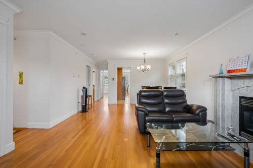 3795 Fleming Street, Vancouver, BC - Indoor Photo Showing Living Room With Fireplace