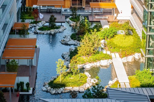203-6622 Pearson Way, Richmond, BC - Outdoor With Body Of Water With Deck Patio Veranda
