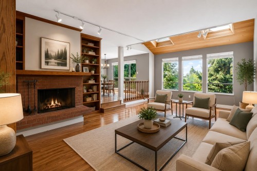 5600 Grousewoods Place, North Vancouver, BC - Indoor Photo Showing Living Room With Fireplace