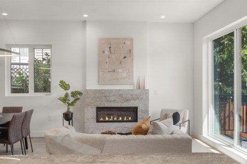 2236 5Th Avenue E, Vancouver, BC - Indoor Photo Showing Living Room With Fireplace