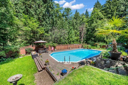 3255 Milton Avenue, North Vancouver, BC - Outdoor With In Ground Pool With Backyard