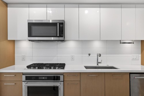 304-384 1St Avenue E, Vancouver, BC - Indoor Photo Showing Kitchen With Upgraded Kitchen