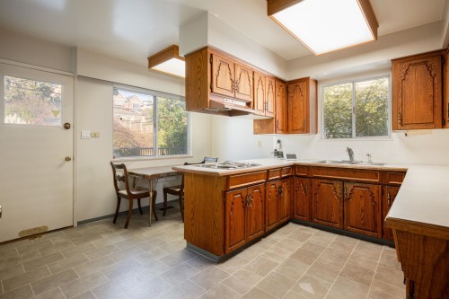 2321 Harrison Drive, Vancouver, BC - Indoor Photo Showing Kitchen With Double Sink