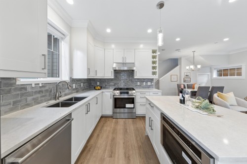 2753 Alma Street, Vancouver, BC - Indoor Photo Showing Kitchen With Double Sink With Upgraded Kitchen