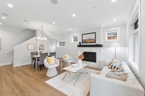 2753 Alma Street, Vancouver, BC - Indoor Photo Showing Living Room With Fireplace