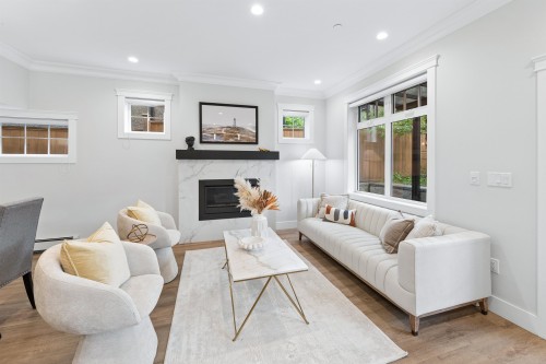 2753 Alma Street, Vancouver, BC - Indoor Photo Showing Living Room With Fireplace