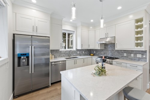 2753 Alma Street, Vancouver, BC - Indoor Photo Showing Kitchen With Double Sink With Upgraded Kitchen