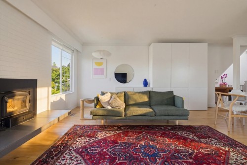 2554 7Th Avenue E, Vancouver, BC - Indoor Photo Showing Living Room With Fireplace