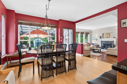 1708 Paddock Drive, Coquitlam, BC - Indoor Photo Showing Dining Room With Fireplace