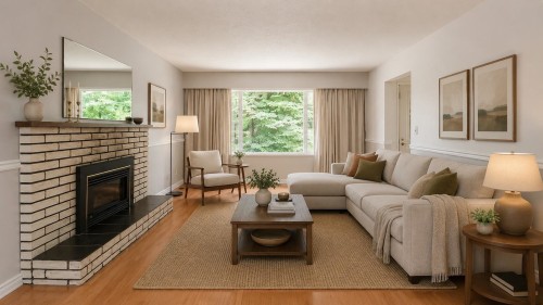 1798 Heather Avenue, Port Coquitlam, BC - Indoor Photo Showing Living Room With Fireplace