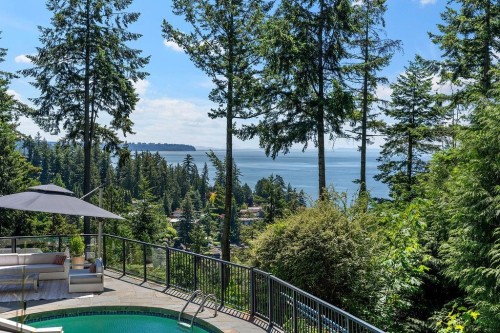 6180 Candia Place, West Vancouver, BC - Outdoor With In Ground Pool With View