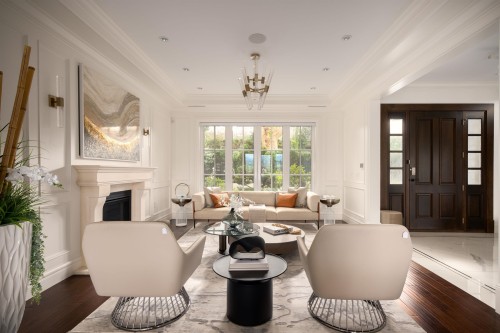 3955 Broadway W, Vancouver, BC - Indoor Photo Showing Living Room With Fireplace