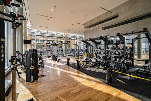 3601-657 Whiting Way, Coquitlam, BC - Indoor Photo Showing Gym Room