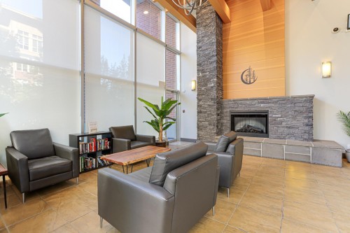 2204-110 Brew Street, Port Moody, BC - Indoor Photo Showing Other Room With Fireplace