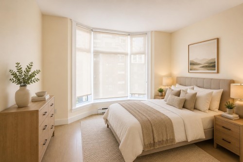 603-2468 Broadway E, Vancouver, BC - Indoor Photo Showing Bedroom