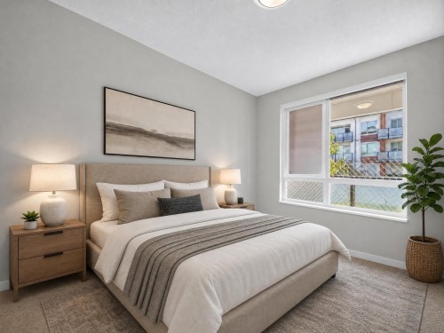 204-2651 Library Lane, North Vancouver, BC - Indoor Photo Showing Bedroom