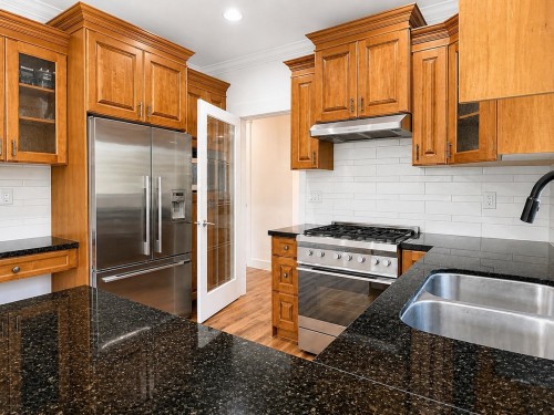 2388 5Th Avenue E, Vancouver, BC - Indoor Photo Showing Kitchen With Double Sink