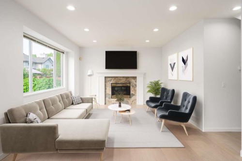 1371 Po Avenue, Port Coquitlam, BC - Indoor Photo Showing Living Room With Fireplace