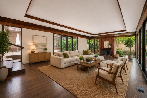 4290 Salish Drive, Vancouver, BC - Indoor Photo Showing Living Room With Fireplace